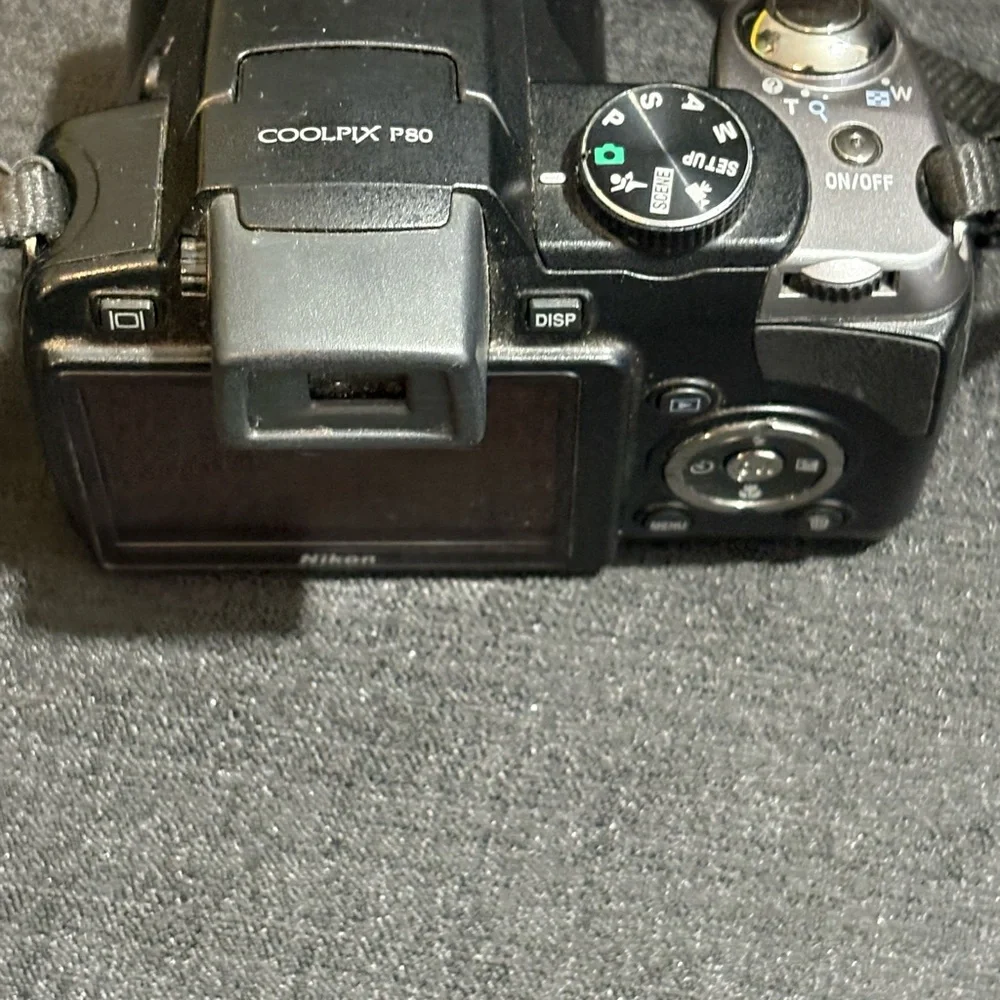 Nikon COOLPIX P80 10.1MP Digital Camera - Black With Extra Batteries/Charger